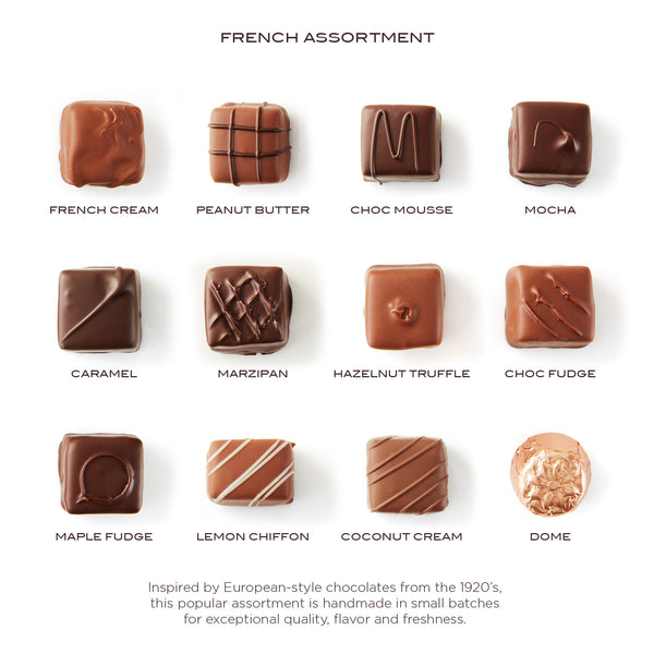 Gourmet Chocolate Gift Box, French Assortment, 1 lb. | Li - Lac