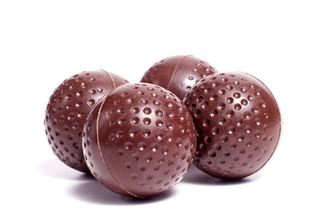 Life sized molded chocolate Golf Balls even have the little dimples molded into the surface.