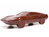 A three-dimensional chocolate molded Ferrari style car.