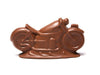 A three-dimensional chocolate molded Motorcycle.