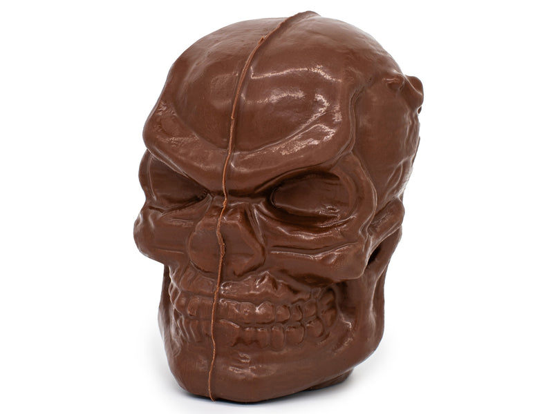 A large skull made of chocolate