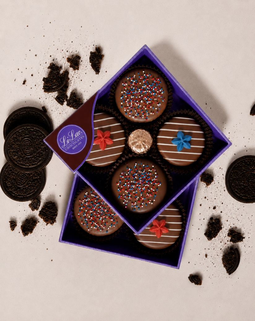 Red, White & Blue Oreo Gift Box | Li-Lac Chocolates
