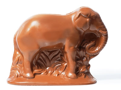Big molded chocolate elephant.