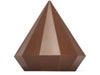 Chocolate molded into the shape of a giant sized round cut diamond.