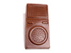 A molded chocolate Police shoulder Radio.