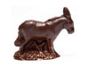 A molded chocolate donkey.