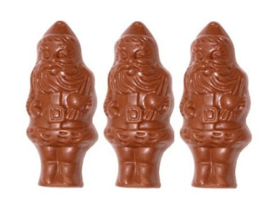 Little molded chocolates that look like Santa Claus.