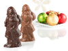 Vintage style St. Nicholas molded chocolates. He carries a toy sack over his shoulder.