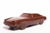 A three-dimensional chocolate molded Jaguar style car.   