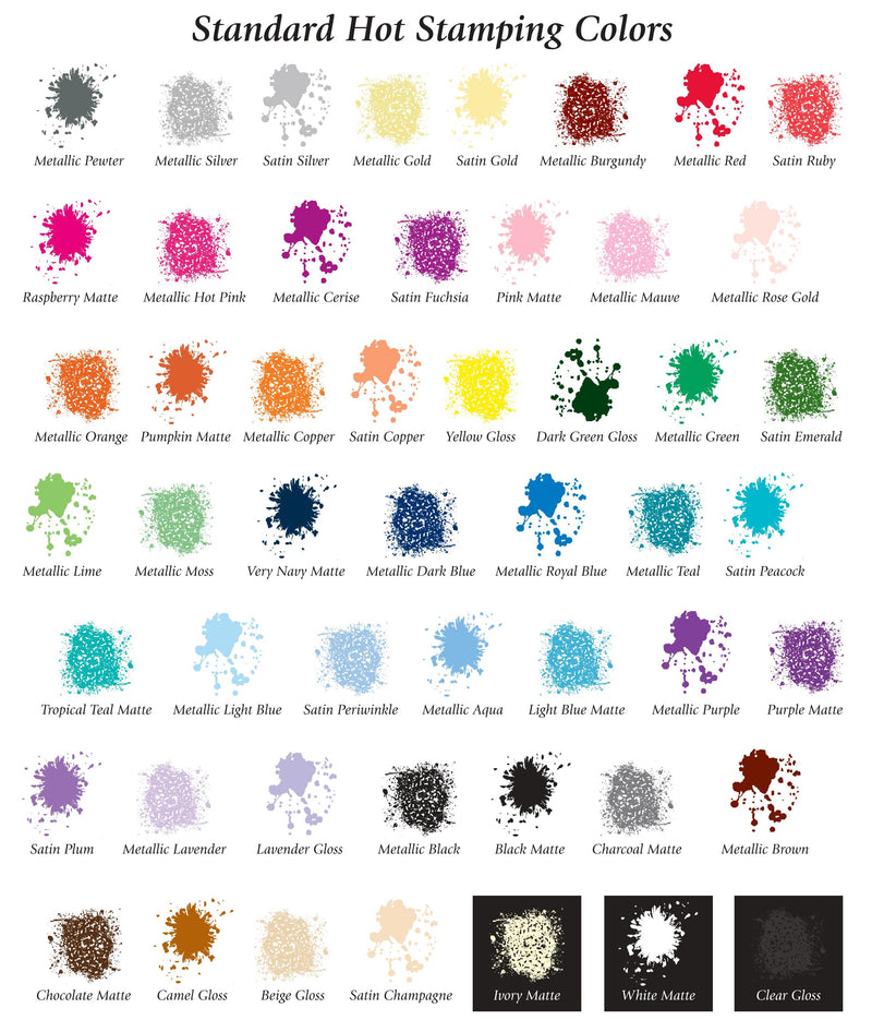 Hot Stamp Ink Colors