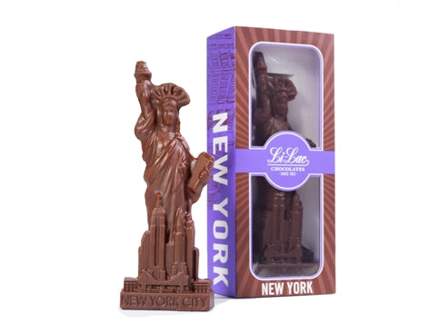 A three-dimensional chocolate molded Statue of Liberty