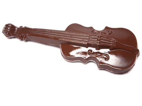 A three-dimensional chocolate molded Small Violin 