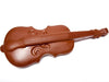 A three-dimensional chocolate molded Violin.